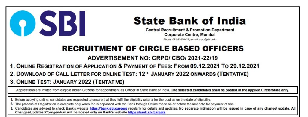 sbi-cbo-recruitment-2021-22-apply-online-for-1226-posts