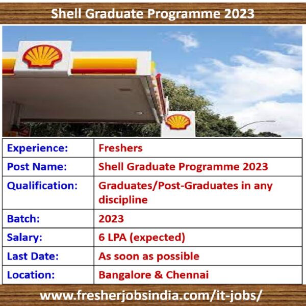 Shell Graduate Programme 2023 Hiring Fresher Apply Online