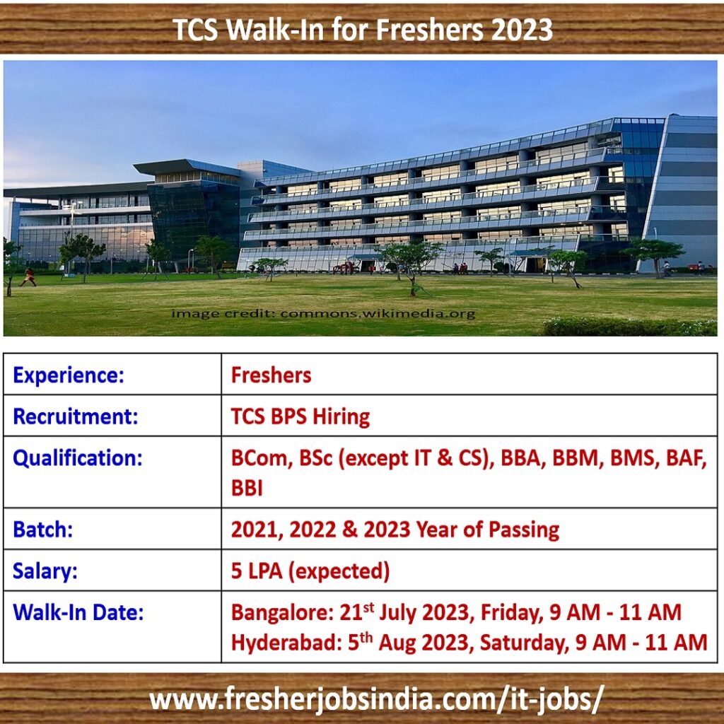 TCS Walk-In Drive 2023