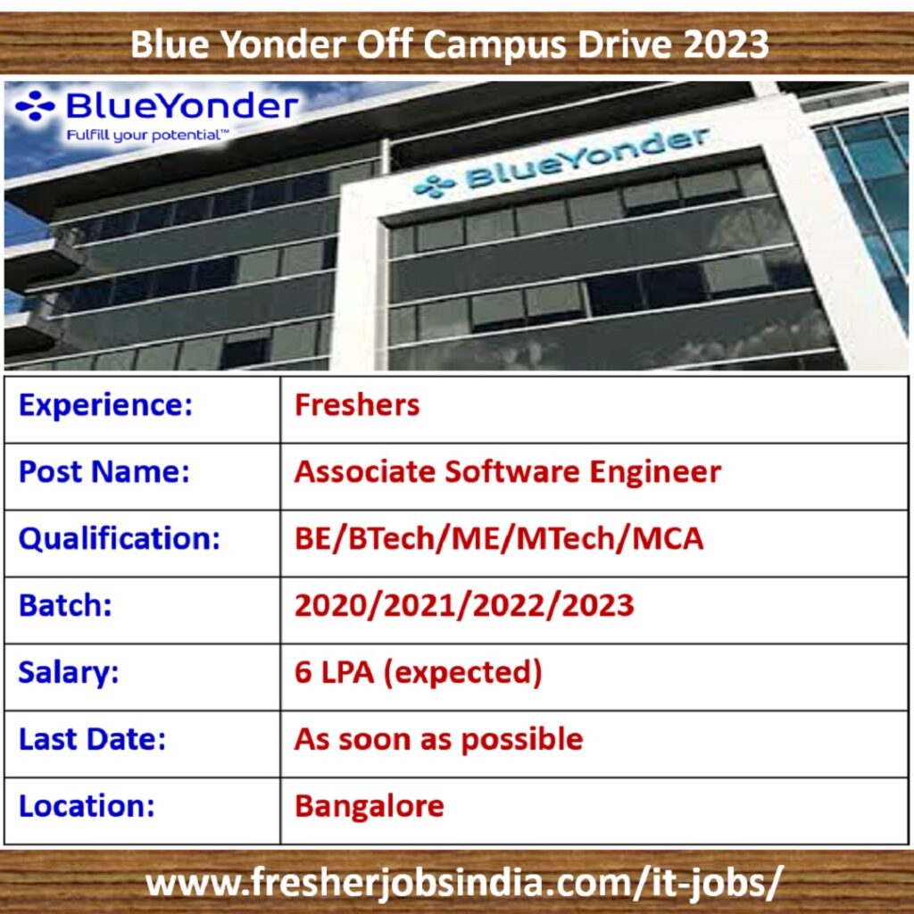 Blue Yonder Recruitment 2023