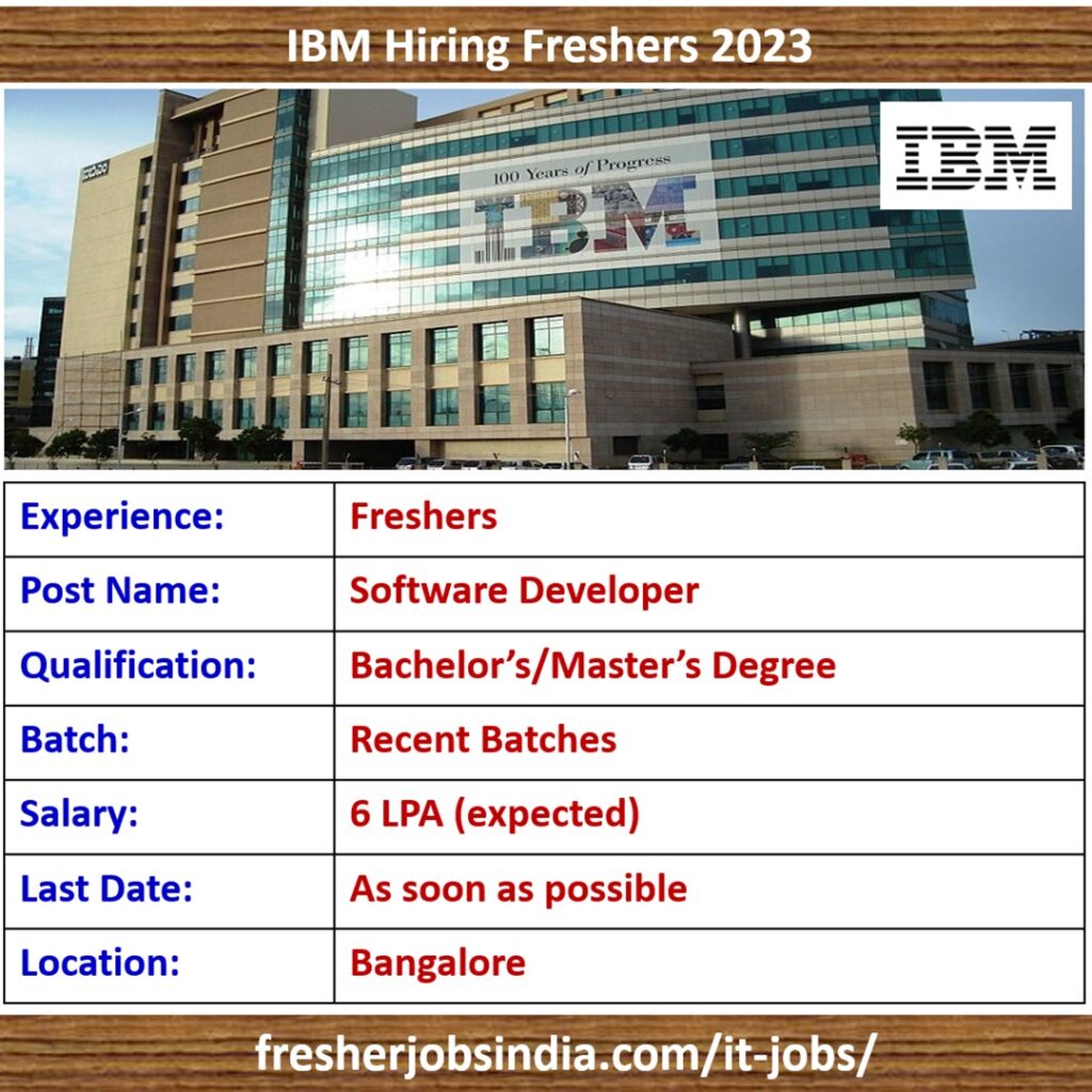 IBM Hiring Freshers 2024