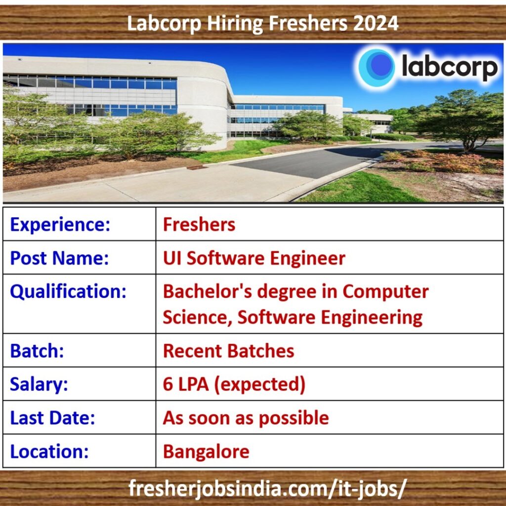 Labcorp Careers 2024 - Freshers