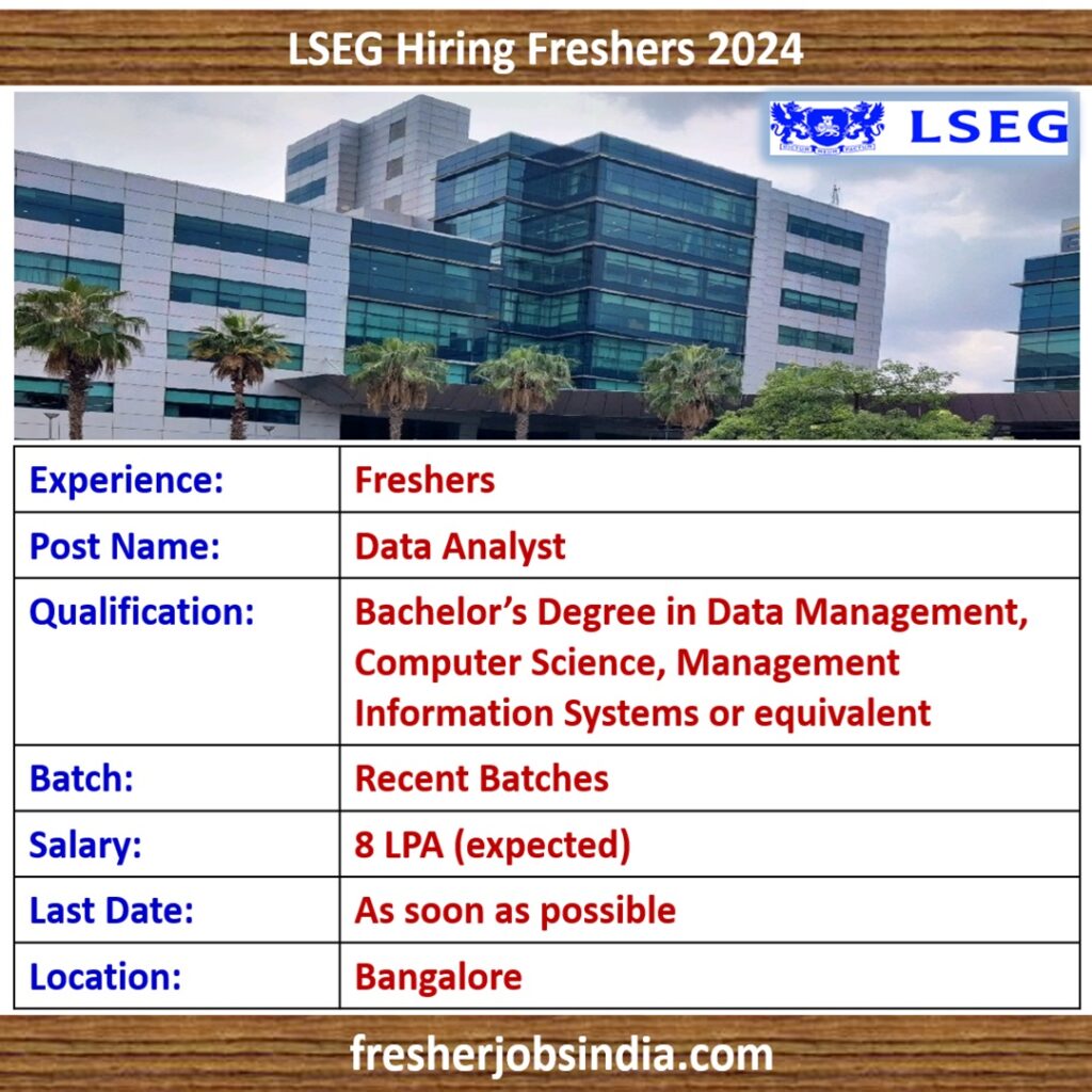 Lseg Recruiting Freshers 2024 Data Analyst Apply Now