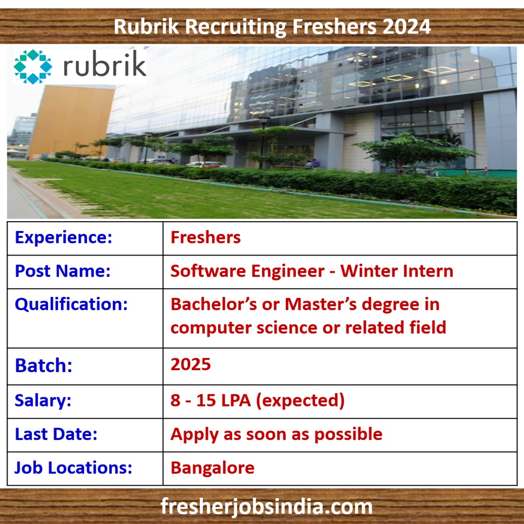 Rubrik Internship 2024 | Software Engineer - Winter Intern