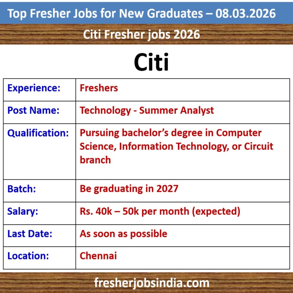 Job Opportunities for New College Graduates – 08.03.2026