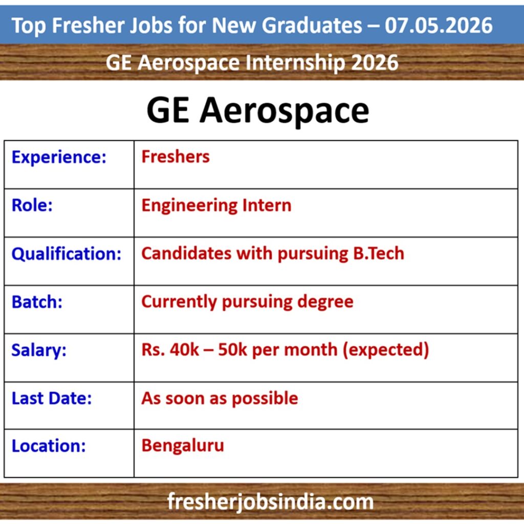 Job Opportunities for New College Graduates – 07.05.2026